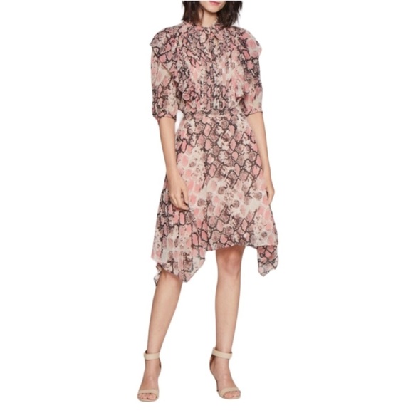 Walter Baker Zendaya Handkerchief Hem Printed Dres
